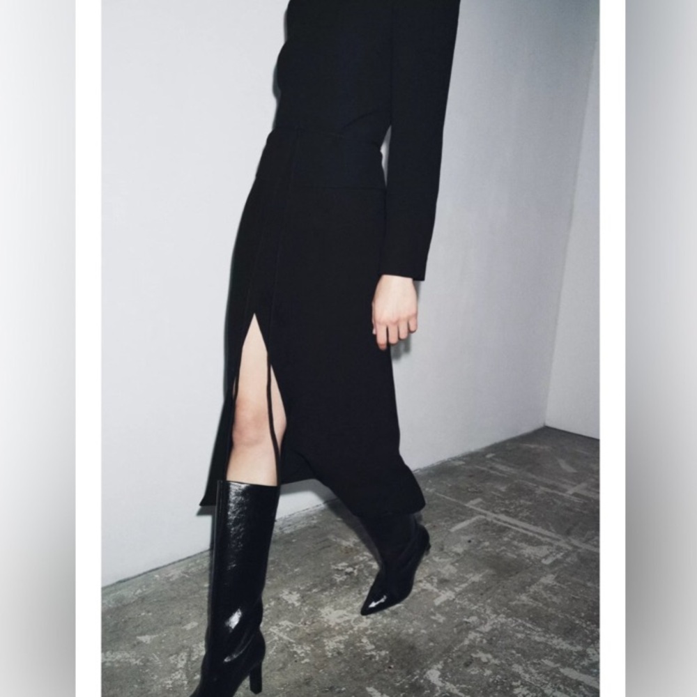 ZARA COAT DRESS WITH SASH ZW COLLECTION NWT SIZE SMALL - Picture 6 of 7